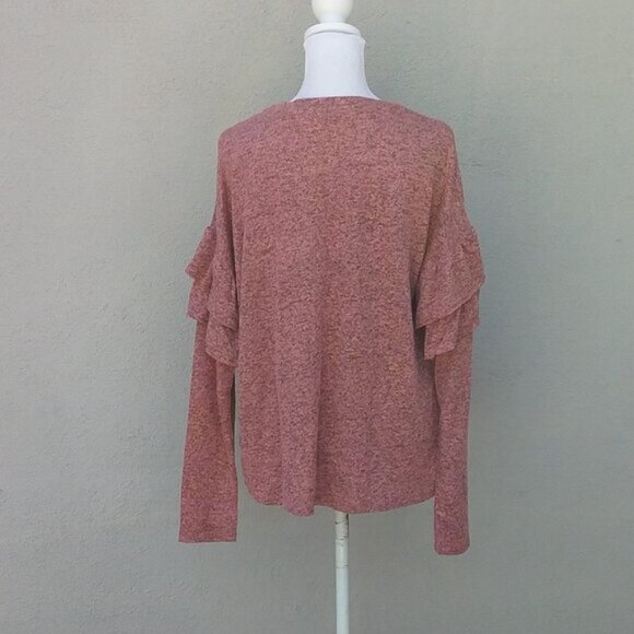 Xhilaration Sleepwear Top Women's Size XL Pink Babes Who Brunch Ruffles - Picture 6 of 7